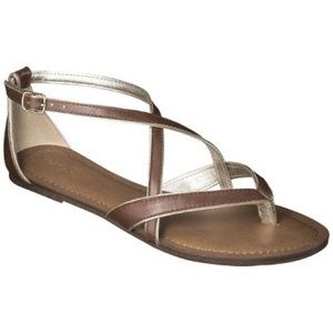 Merona Brown strappy sandals